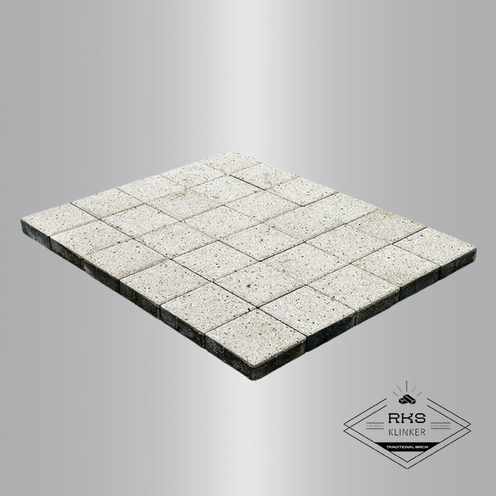 Тротуарная плитка BRAER, Лувр, Гранит на белом, 200х200х60 мм в Тамбове